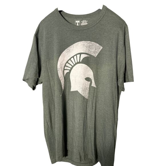 Michigan State Spartans University Tees Logo T-shirt XL Green and White - Picture 1 of 4